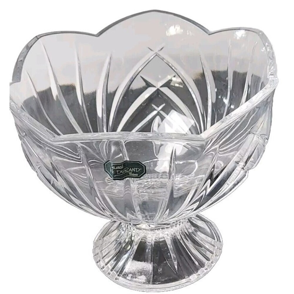 Vintage J G Durand / Cristal Footed Crystal Bowl
